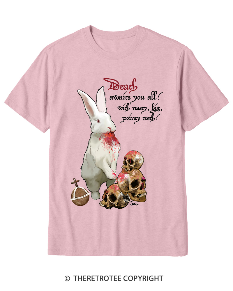 TheRetroTee Killer Rabbit of Caerbannog 1970s Cotton T-Shirt