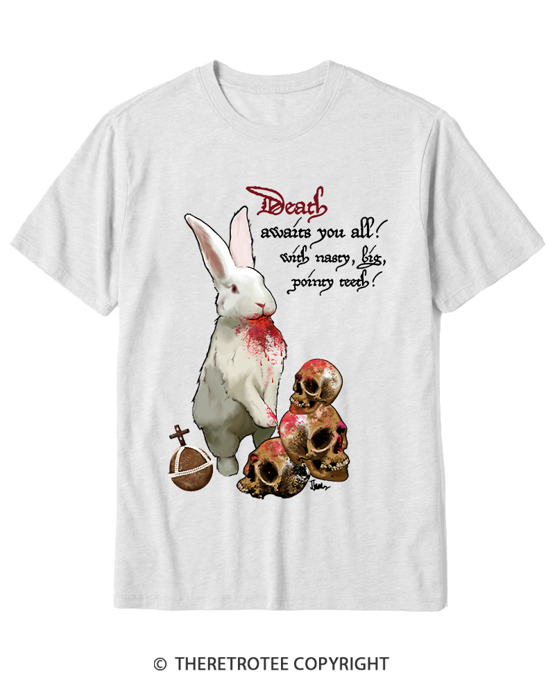TheRetroTee Killer Rabbit of Caerbannog 1970s Cotton T-Shirt