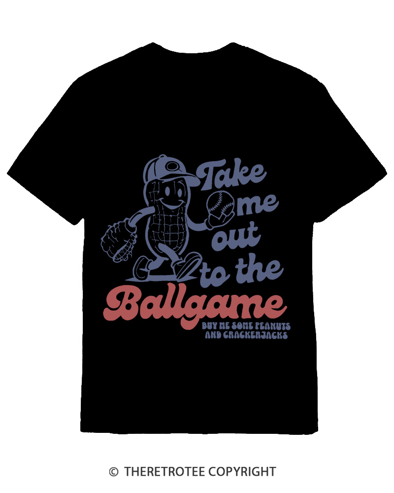 TheRetroTee Take Me Out To The Ballgame 1950s Cotton T-Shirt