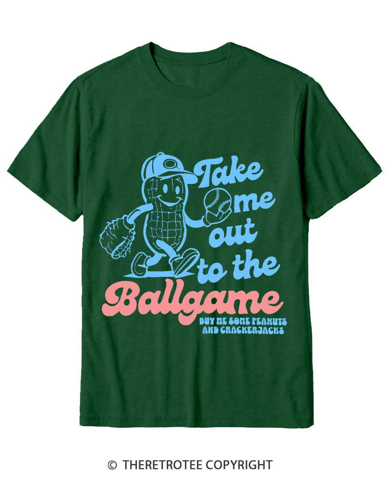 TheRetroTee Take Me Out To The Ballgame 1950s Cotton T-Shirt