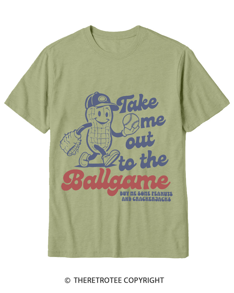 TheRetroTee Take Me Out To The Ballgame 1950s Cotton T-Shirt
