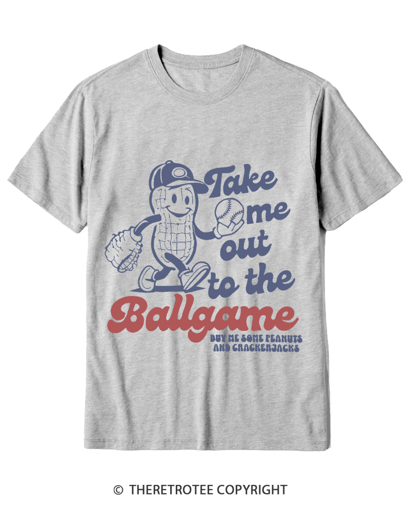 TheRetroTee Take Me Out To The Ballgame 1950s Cotton T-Shirt