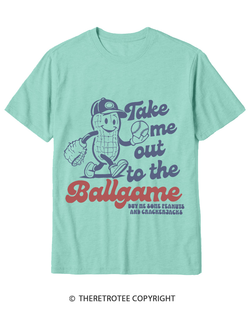 TheRetroTee Take Me Out To The Ballgame 1950s Cotton T-Shirt