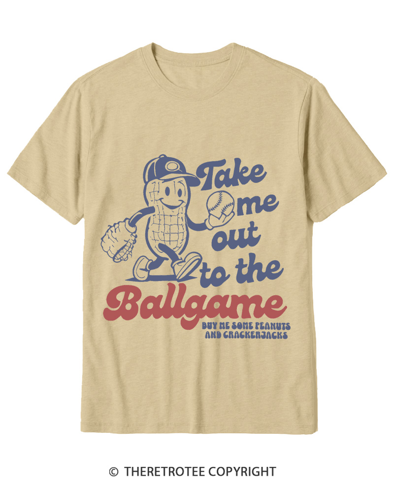 TheRetroTee Take Me Out To The Ballgame 1950s Cotton T-Shirt