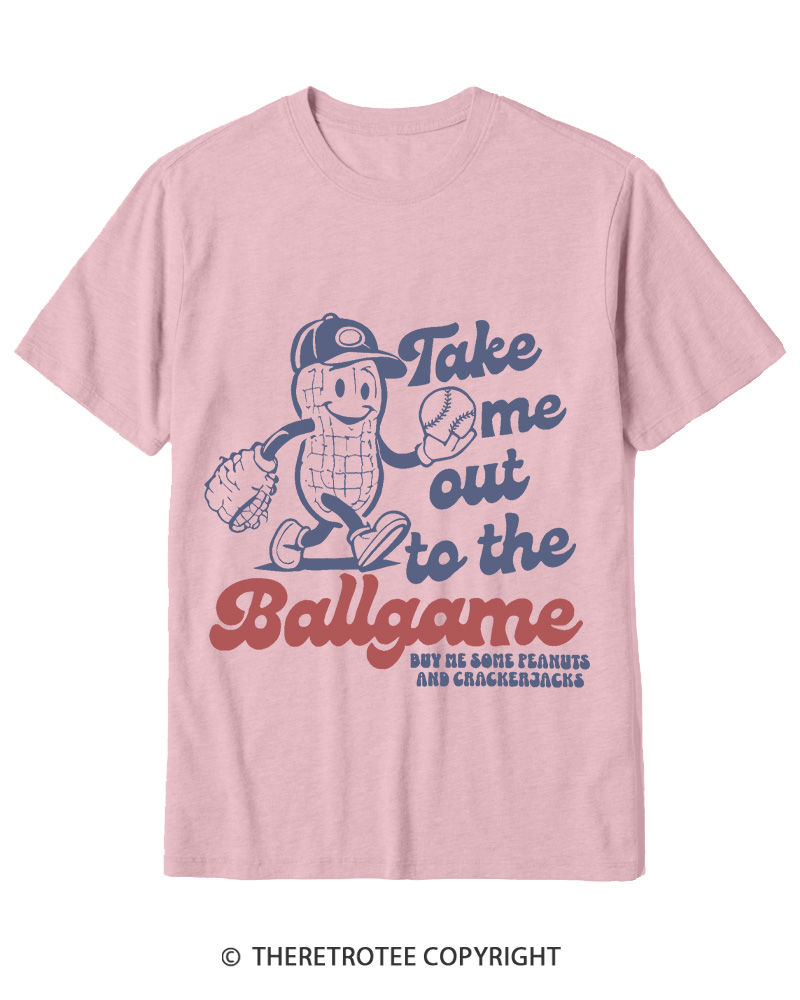 TheRetroTee Take Me Out To The Ballgame 1950s Cotton T-Shirt