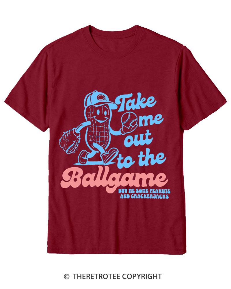TheRetroTee Take Me Out To The Ballgame 1950s Cotton T-Shirt