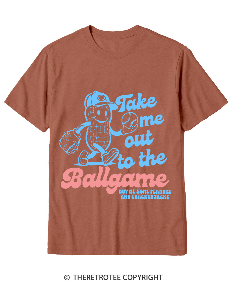 TheRetroTee Take Me Out To The Ballgame 1950s Cotton T-Shirt