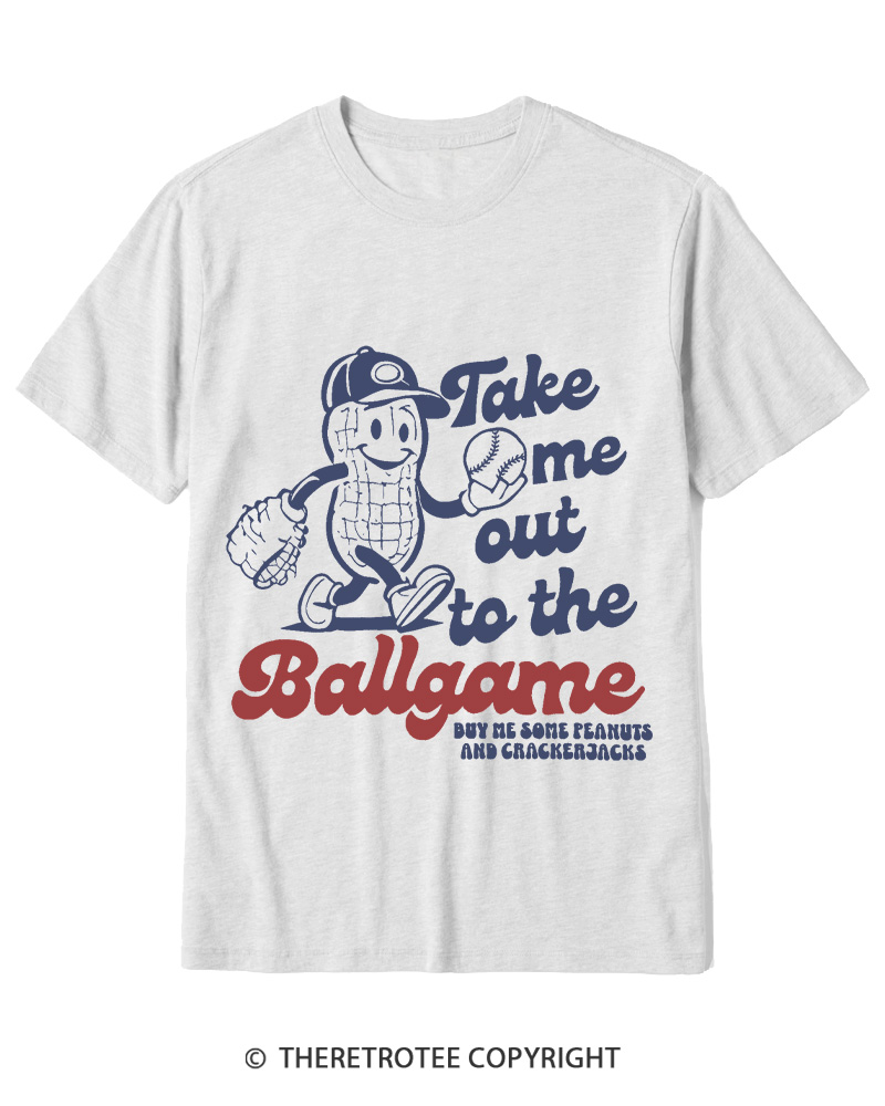 TheRetroTee Take Me Out To The Ballgame 1950s Cotton T-Shirt