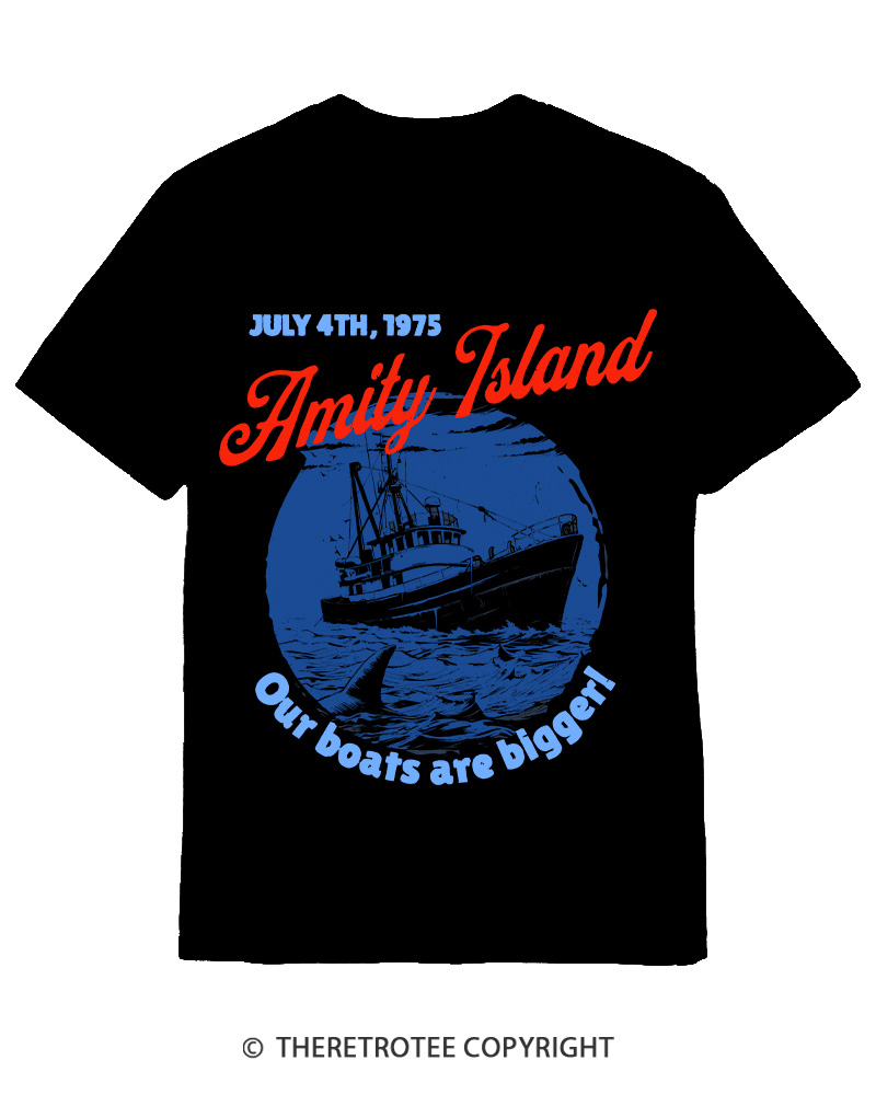 TheRetroTee Seaside Harbor 1970s Cotton T-Shirt