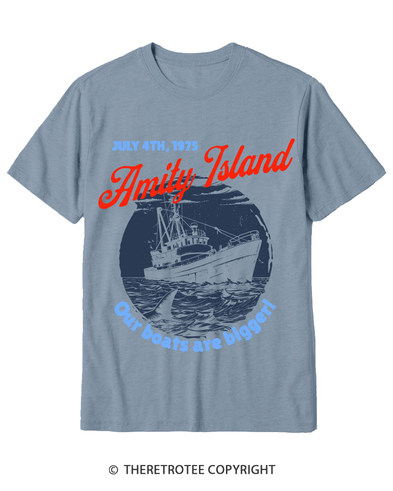 TheRetroTee Seaside Harbor 1970s Cotton T-Shirt