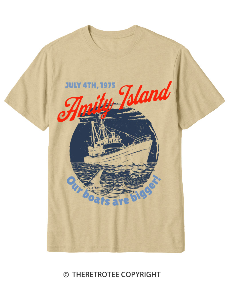 TheRetroTee Seaside Harbor 1970s Cotton T-Shirt