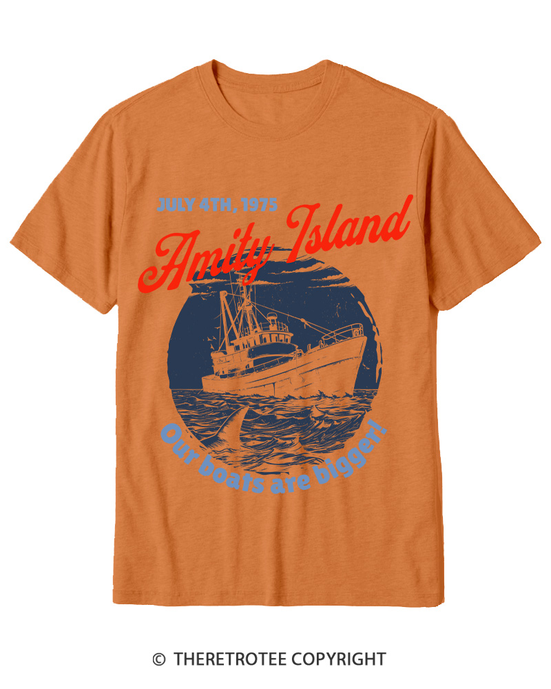 TheRetroTee Seaside Harbor 1970s Cotton T-Shirt