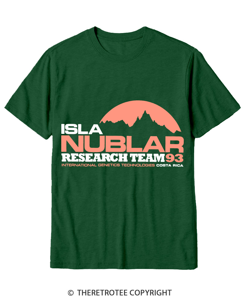 TheRetroTee ISLA Nublar Research Team 1990s Cotton T-Shirt