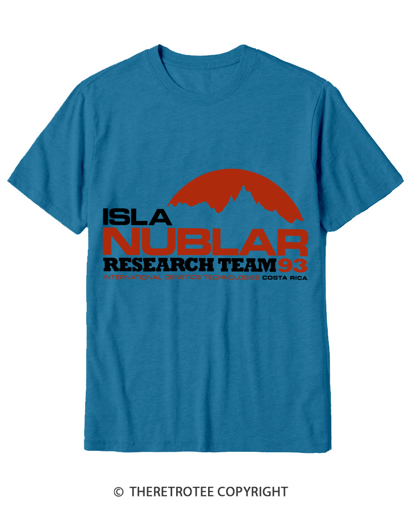 TheRetroTee ISLA Nublar Research Team 1990s Cotton T-Shirt