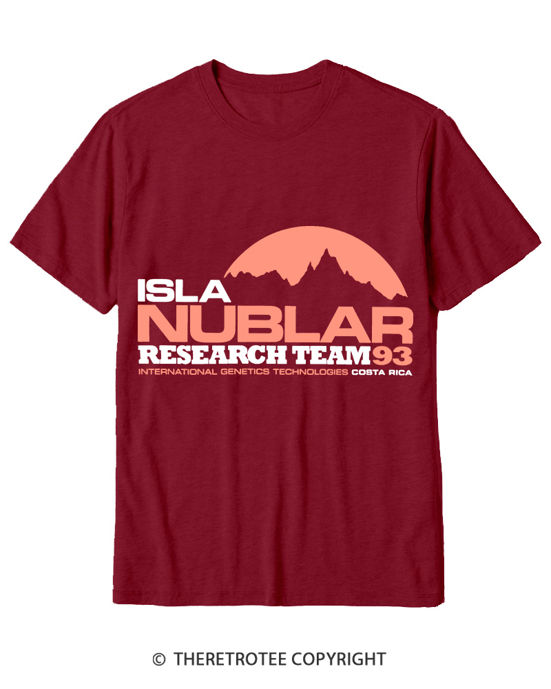 TheRetroTee ISLA Nublar Research Team 1990s Cotton T-Shirt