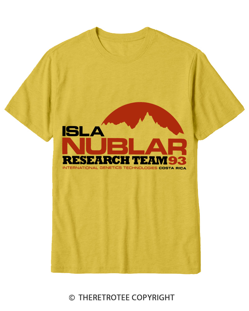 TheRetroTee ISLA Nublar Research Team 1990s Cotton T-Shirt