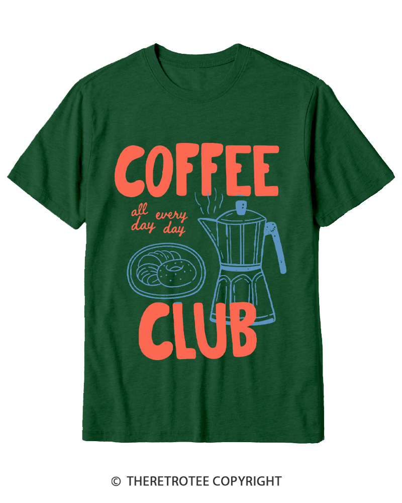 TheRetroTee Coffee Club 1960s Cotton T-Shirt