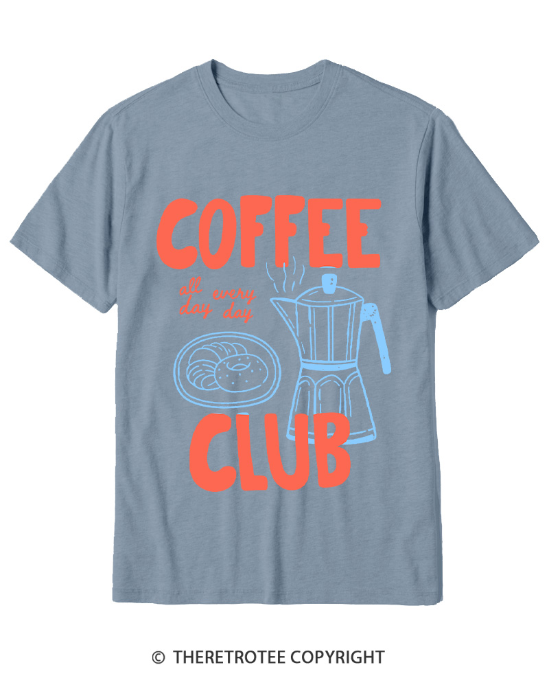TheRetroTee Coffee Club 1960s Cotton T-Shirt