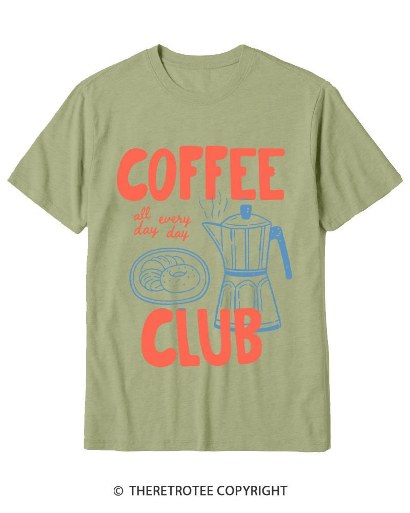 TheRetroTee Coffee Club 1960s Cotton T-Shirt