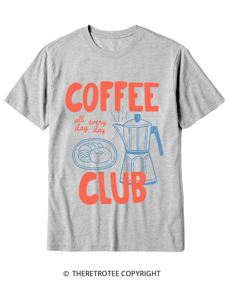 TheRetroTee Coffee Club 1960s Cotton T-Shirt