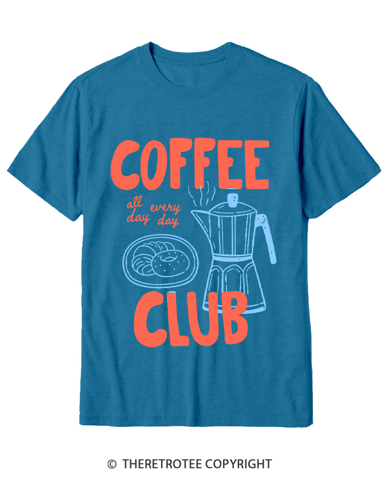 TheRetroTee Coffee Club 1960s Cotton T-Shirt