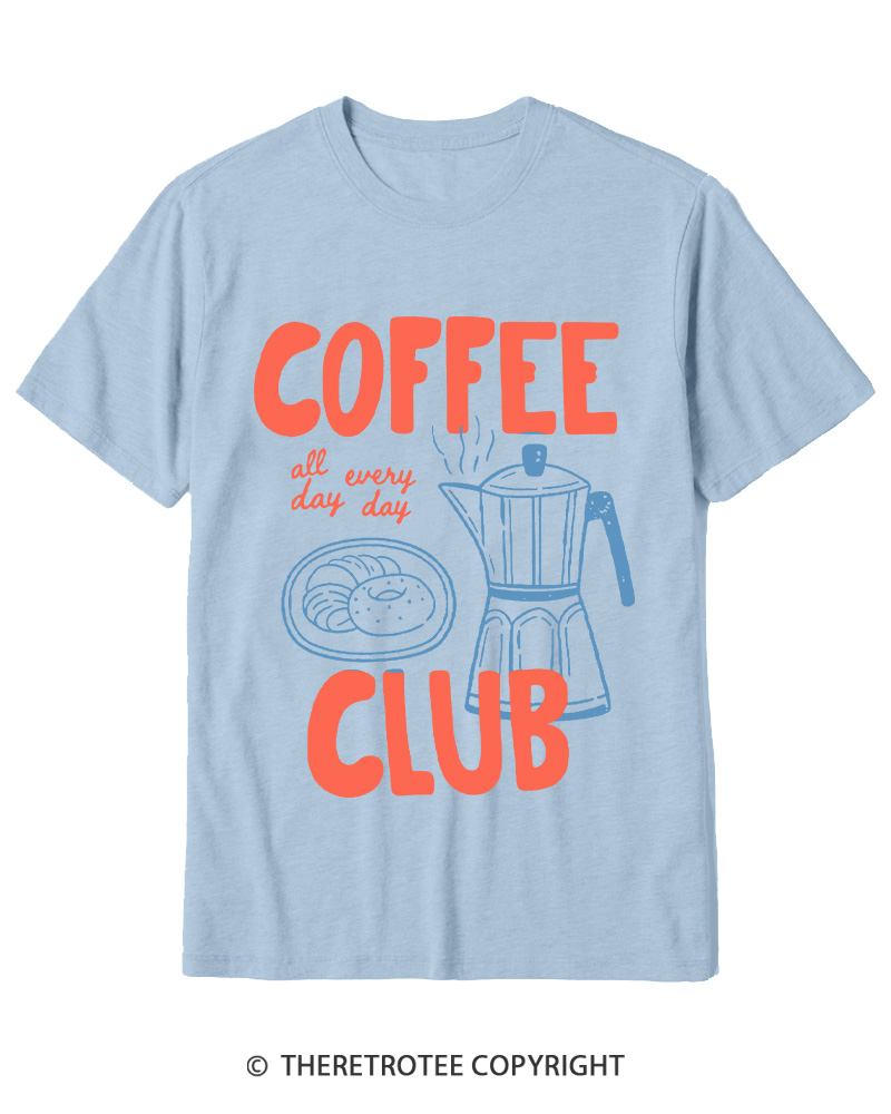 TheRetroTee Coffee Club 1960s Cotton T-Shirt