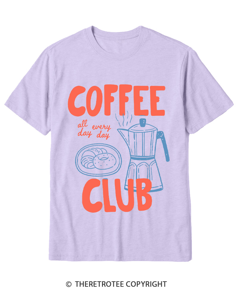 TheRetroTee Coffee Club 1960s Cotton T-Shirt
