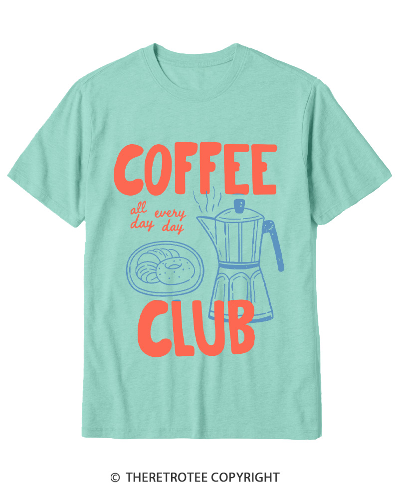 TheRetroTee Coffee Club 1960s Cotton T-Shirt