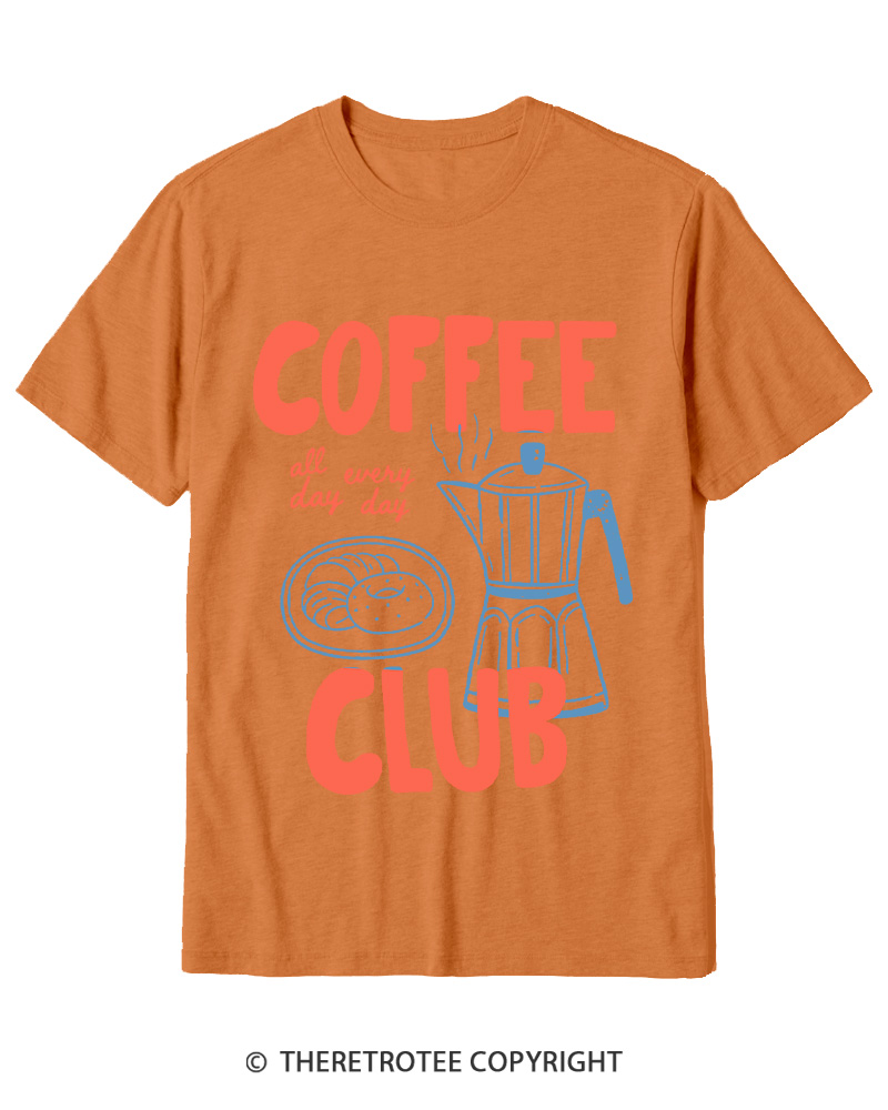 TheRetroTee Coffee Club 1960s Cotton T-Shirt