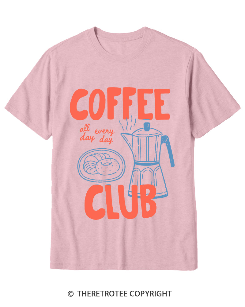 TheRetroTee Coffee Club 1960s Cotton T-Shirt