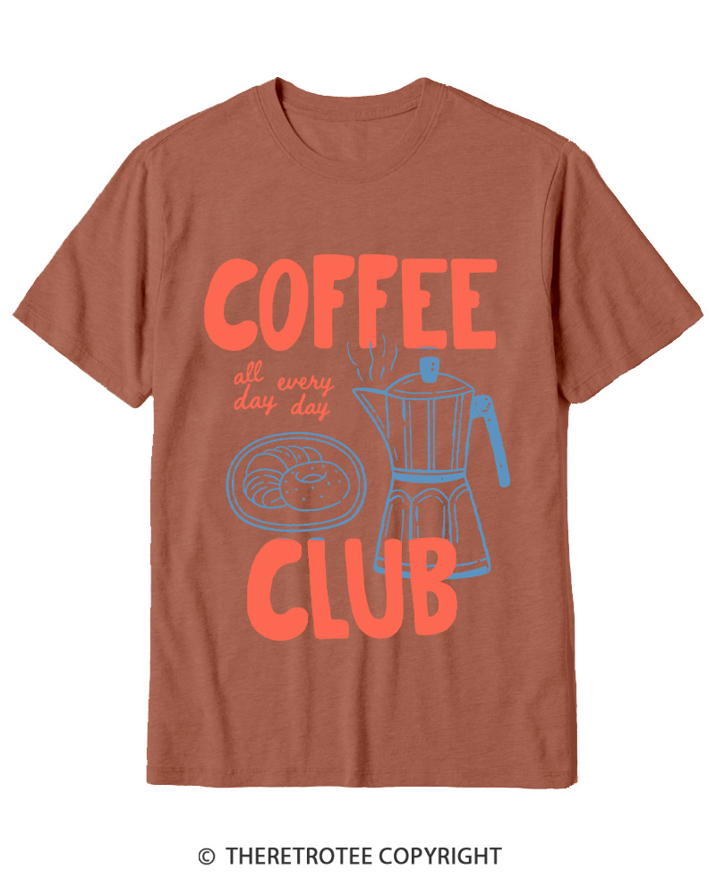 TheRetroTee Coffee Club 1960s Cotton T-Shirt