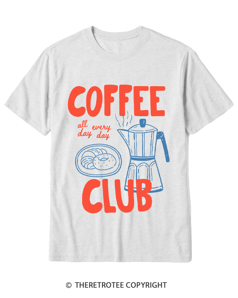 TheRetroTee Coffee Club 1960s Cotton T-Shirt