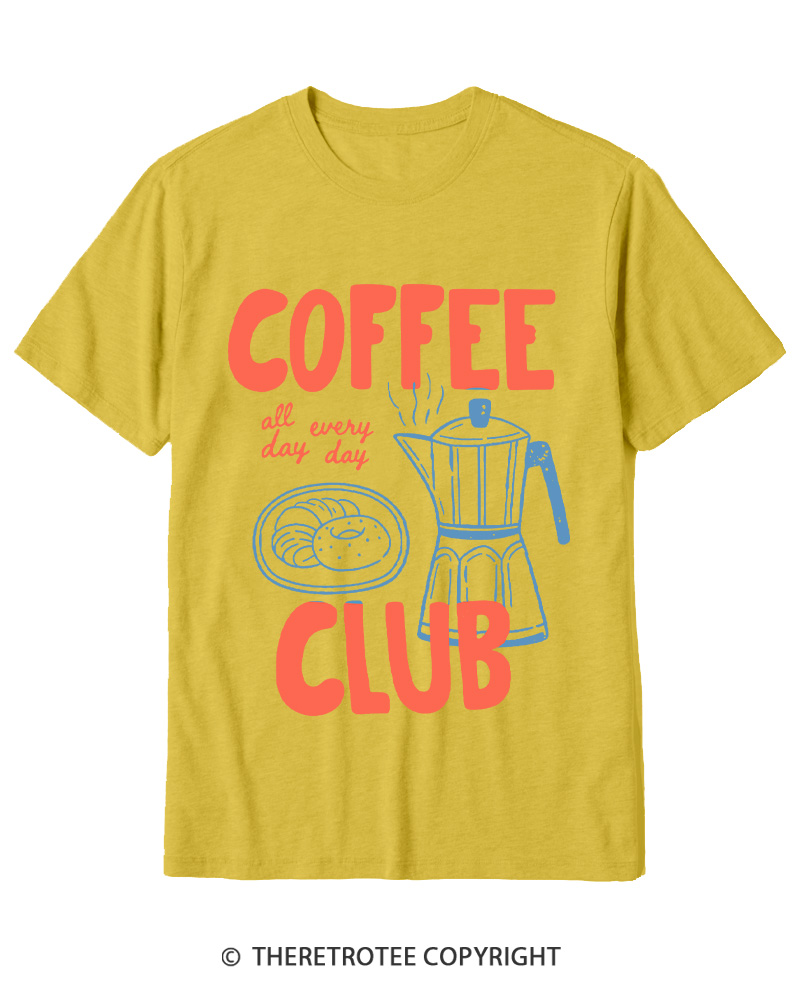TheRetroTee Coffee Club 1960s Cotton T-Shirt