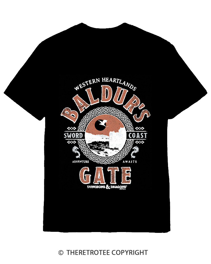 TheRetroTee Baldur's Gate Cotton T-Shirt