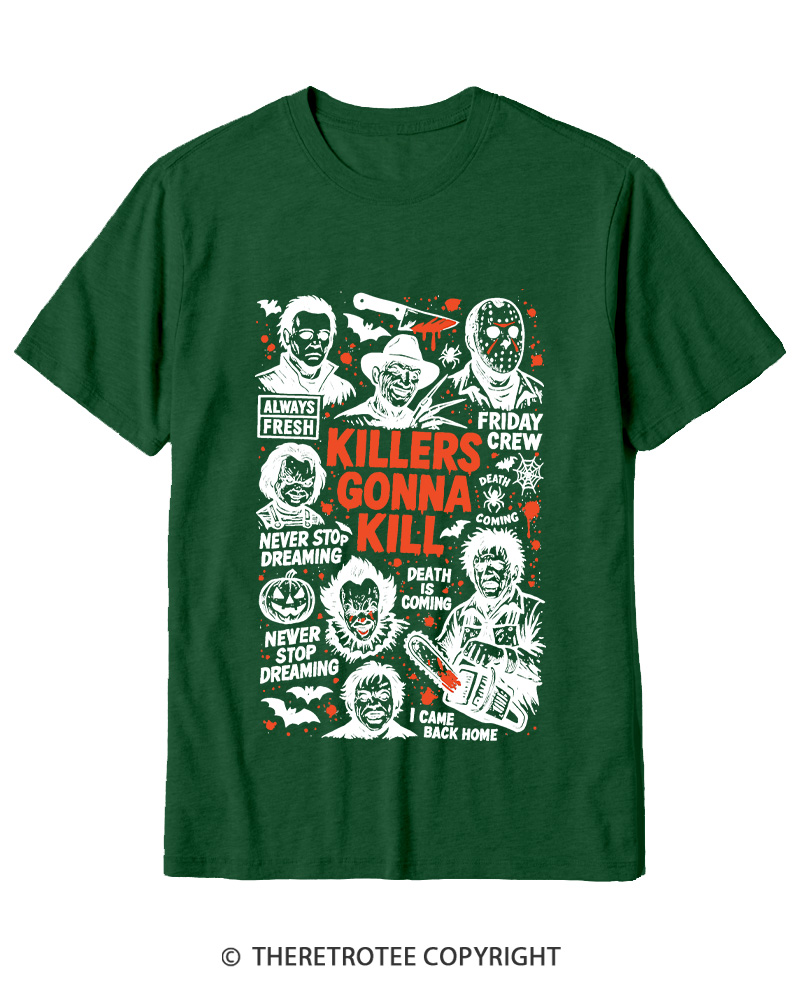 TheRetroTee Killers Gonna Kill Halloween Cotton T-Shirt