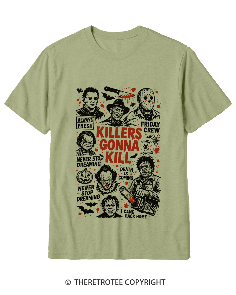 TheRetroTee Killers Gonna Kill Halloween Cotton T-Shirt
