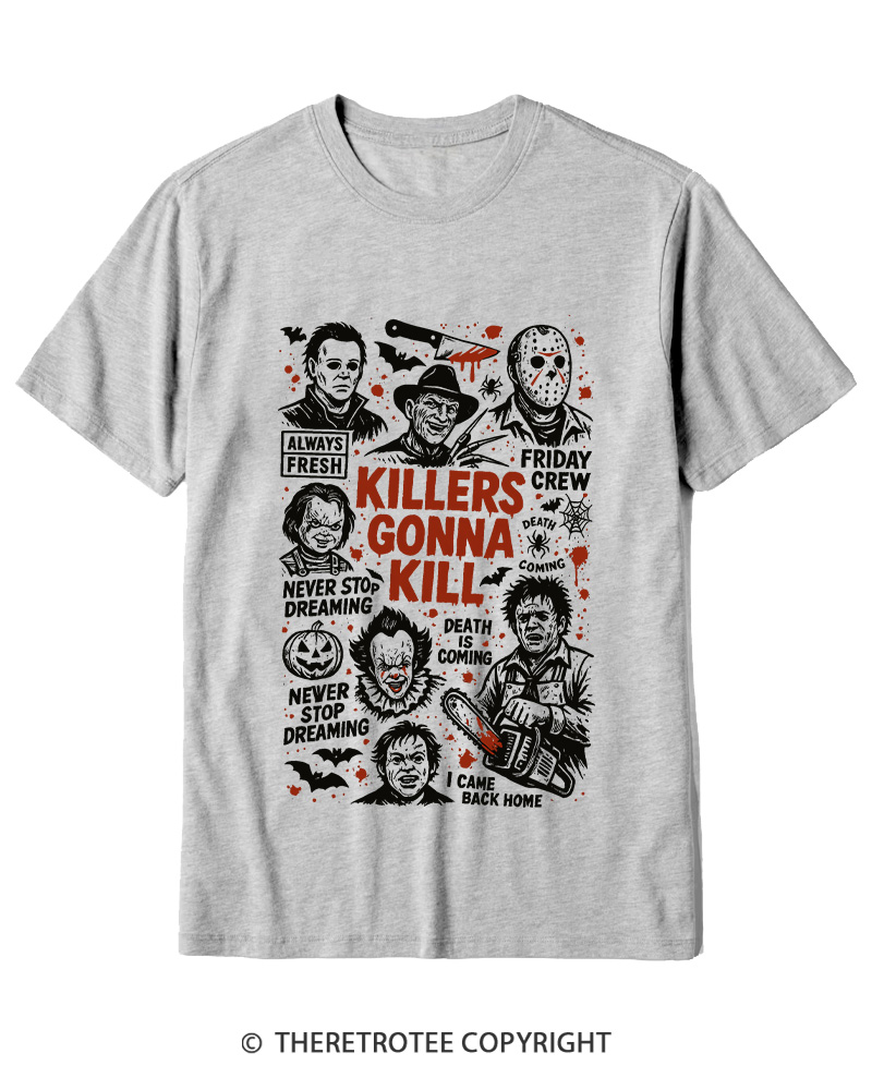 TheRetroTee Killers Gonna Kill Halloween Cotton T-Shirt
