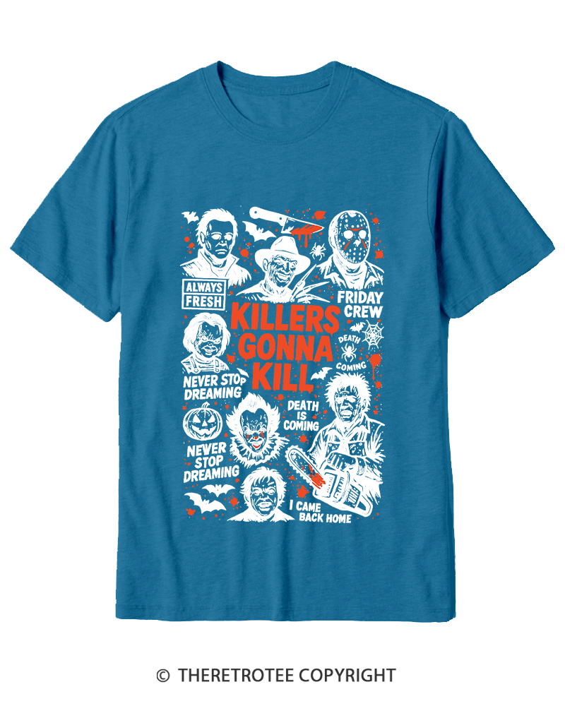 TheRetroTee Killers Gonna Kill Halloween Cotton T-Shirt