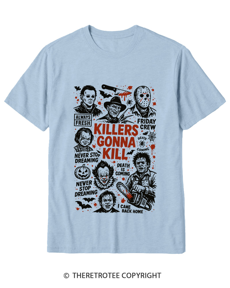 TheRetroTee Killers Gonna Kill Halloween Cotton T-Shirt