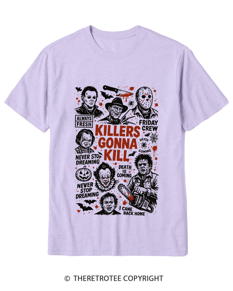 TheRetroTee Killers Gonna Kill Halloween Cotton T-Shirt