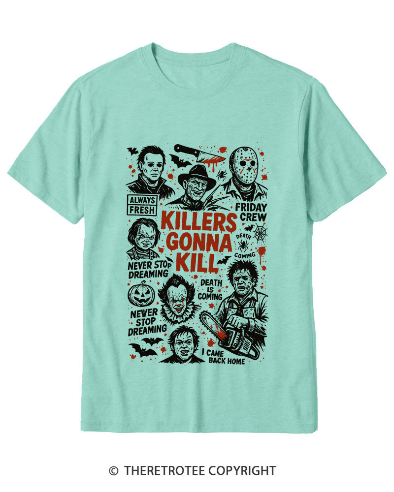 TheRetroTee Killers Gonna Kill Halloween Cotton T-Shirt