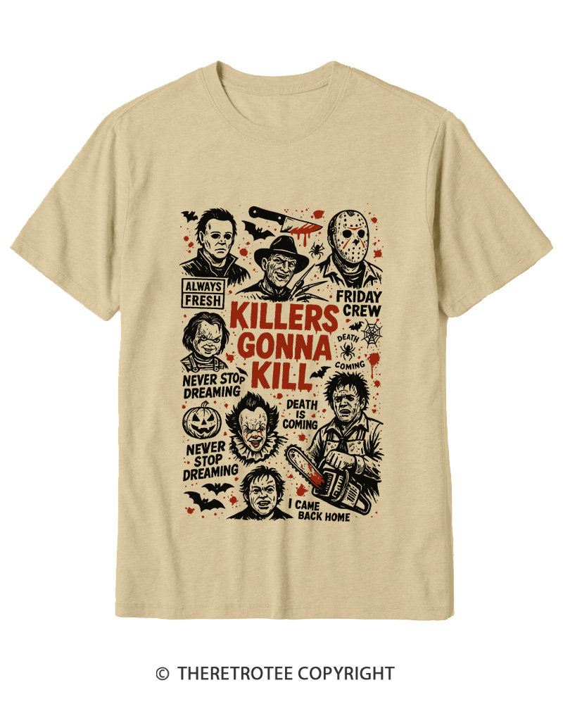 TheRetroTee Killers Gonna Kill Halloween Cotton T-Shirt
