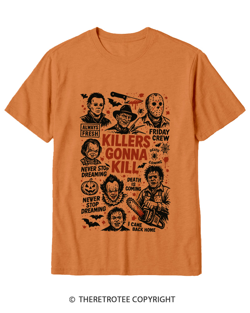 TheRetroTee Killers Gonna Kill Halloween Cotton T-Shirt