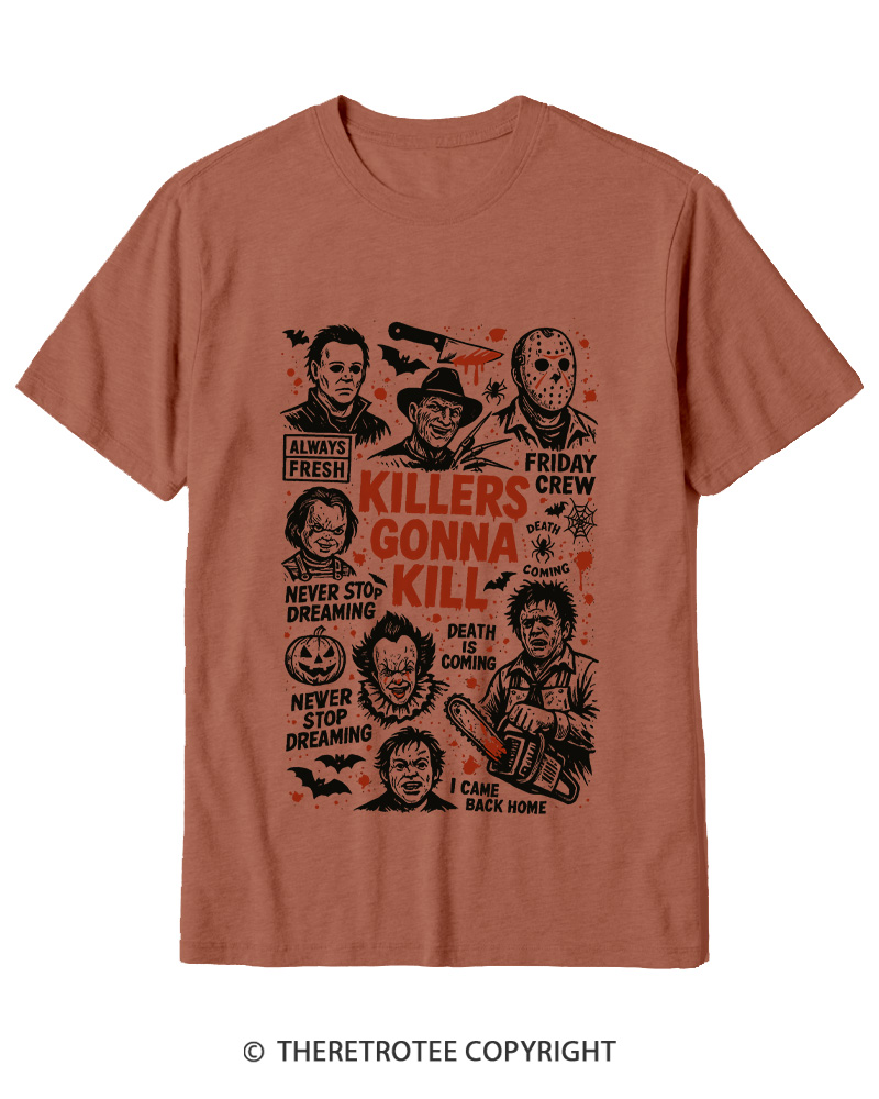 TheRetroTee Killers Gonna Kill Halloween Cotton T-Shirt