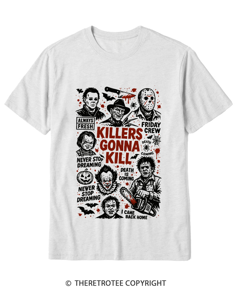 TheRetroTee Killers Gonna Kill Halloween Cotton T-Shirt