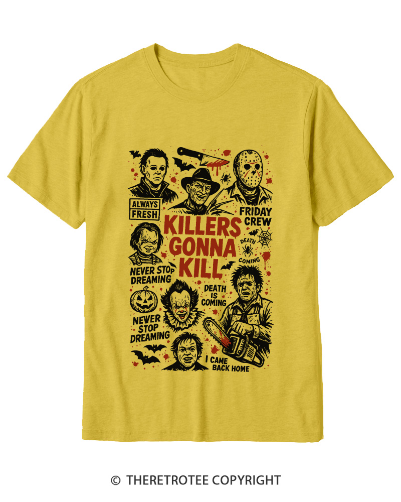 TheRetroTee Killers Gonna Kill Halloween Cotton T-Shirt