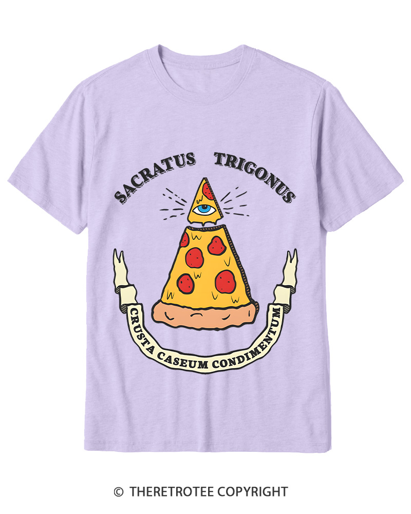 TheRetroTee Sacred Triangle Pizza Cotton T-Shirt