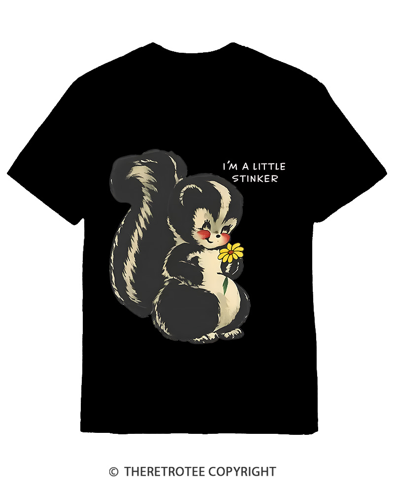 TheRetroTee Im a Little Stinker 1950s Cotton T-Shirt