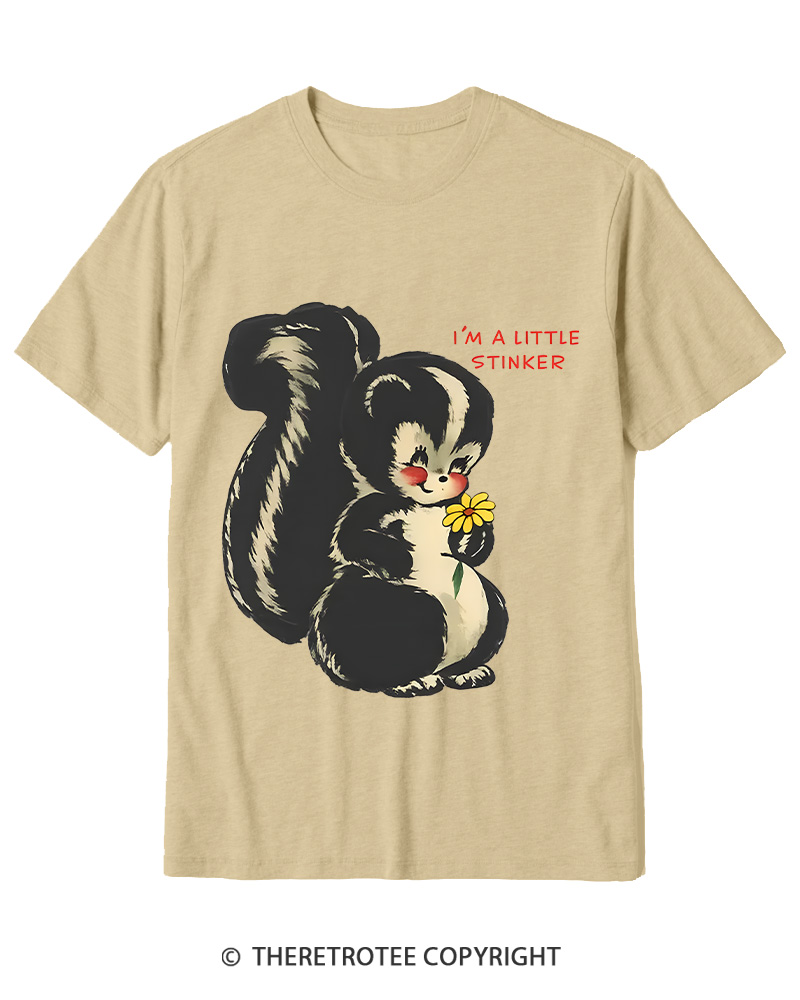 TheRetroTee Im a Little Stinker 1950s Cotton T-Shirt