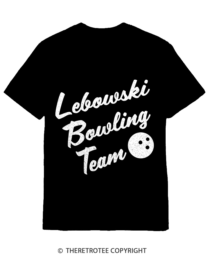 TheRetroTee Lebowski Bowling Team 1990s Cotton T-Shirt